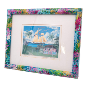 Nautical Tall Ship Tropical Scene Helen Davis "Breeze" Painting