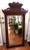 Brown Antique Victorian Broken Arch Pediment Hall Mirror Walnut Eastlake Pier Mirror For Sale - Image 8 of 11