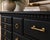 Wood Refinished Black Dresser With Brass Ring Hardware-Modern Classic 9-Drawer Statement Piece For Sale - Image 7 of 7