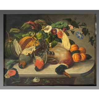 French School, 19th century. Still life with a wine decanter. Oil painting on panel. For Sale
