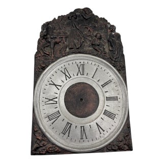 Heavy Cast Iron Clock Plate, 1890s For Sale