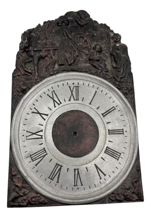 Heavy Cast Iron Clock Plate, 1890s