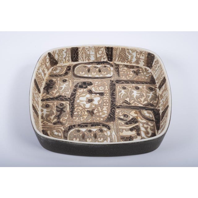 Royal Copenhagen Baca Faience Bowl by Nils Thorsson for Royal Copenhagen, Denmark, 1960s For Sale - Image 4 of 9