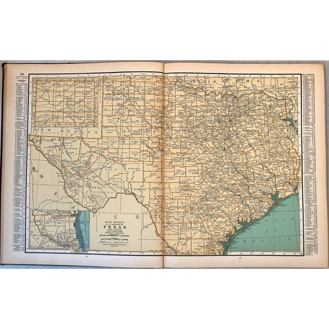 This is excellent World Atlas was created by Rand McNally, 1927, Chicago. It shows all US states, countries of the world,...