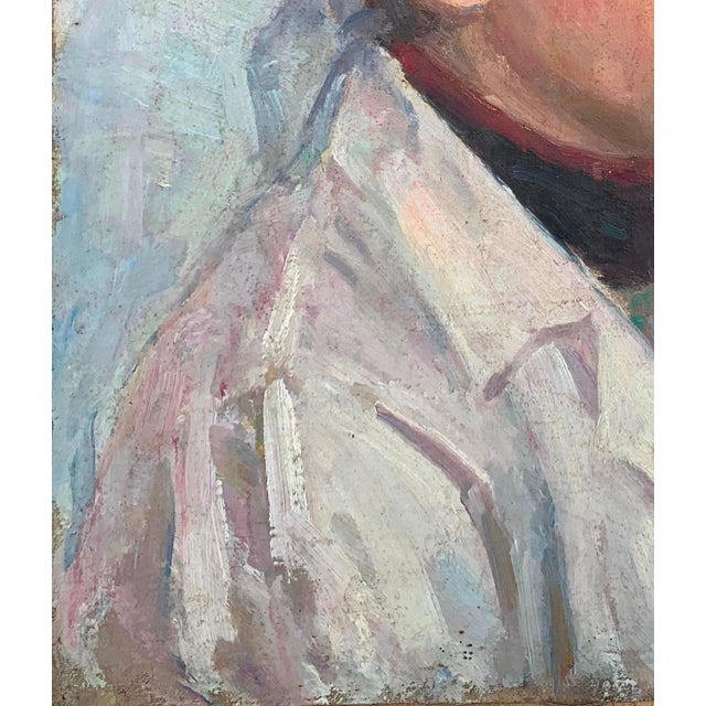 1970s 1970s Oil Portrait: Soviet Woman, Sokolovsky, 1970s 43-37 For Sale - Image 5 of 6