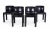 Black Mid-Century Modern Chairs Nr. 4875 by Carlo Bartoli for Kartell, 1970, Set of 4 For Sale - Image 8 of 8
