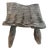 Rustic Carved Wood Stool For Sale