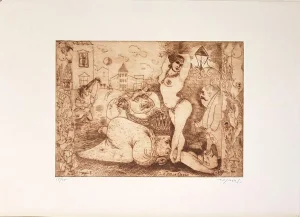 La Bella Otero - Origina Etching by F. Rognoni - 1951 1951