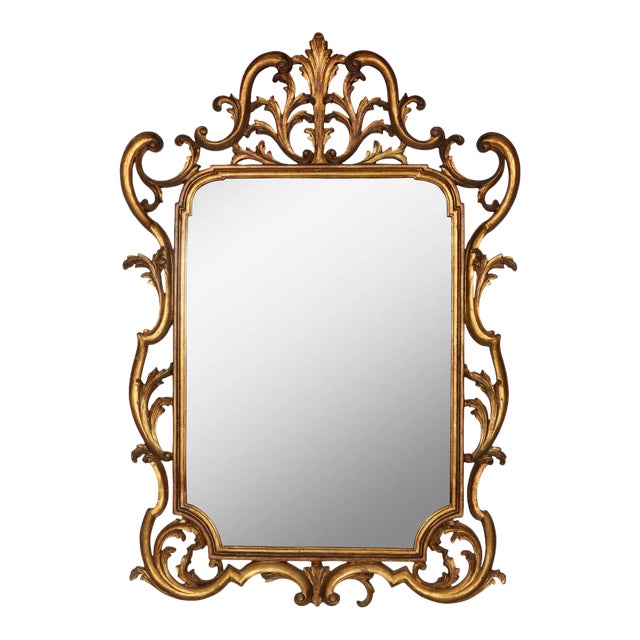Italian Giltwood Vintage Florentine Mirror For Sale