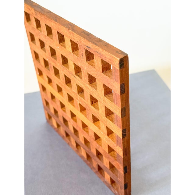 Dansk 1960s Dansk Teak Wood Trellis Trivet by Jens Quistgaard, Denmark For Sale - Image 4 of 8