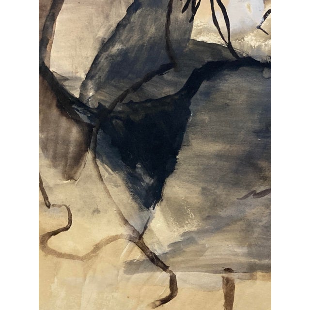 Manolo Ruiz-Pipó, Couple Biotin, Watercolor and Gouache, 1959, Framed For Sale - Image 12 of 14