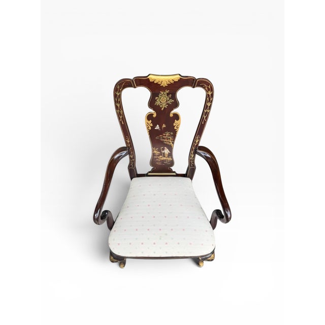 Wood Kindel Furniture Chinoiserie Queen Anne Dining Chair Set — 10 Pieces, Late 1970s / Early 1980s For Sale - Image 7 of 18