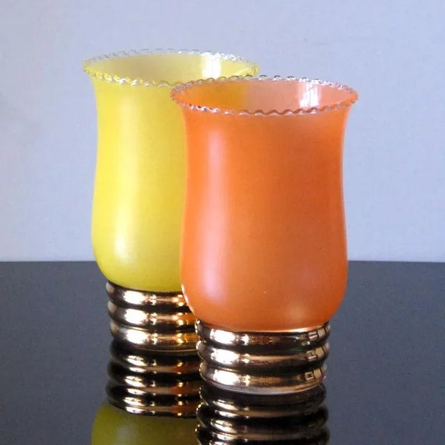 Mid-Century Modern Yellow and Red Vases, 1950s, Set of 2 For Sale - Image 3 of 6