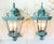 exceptional pair of solid brass wall lanterns. substantial, high-quality architectural pieces featuring a timeless...