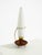 Metal Large Mid-Century Modern Table Lamp in Brass and Teak with Frosted Glass Shade, 1950s For Sale - Image 7 of 18