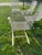 Antique White Set of 4 Wrought Iron Cantilever Rocker Garden Patio Chairs Dogwood, Attributed For Sale - Image 8 of 10