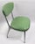 Set of 8 Shelby Williams Gazelle model Cafe Dining Chairs with aluminum legs and original seafoam green vinyl upholstered...