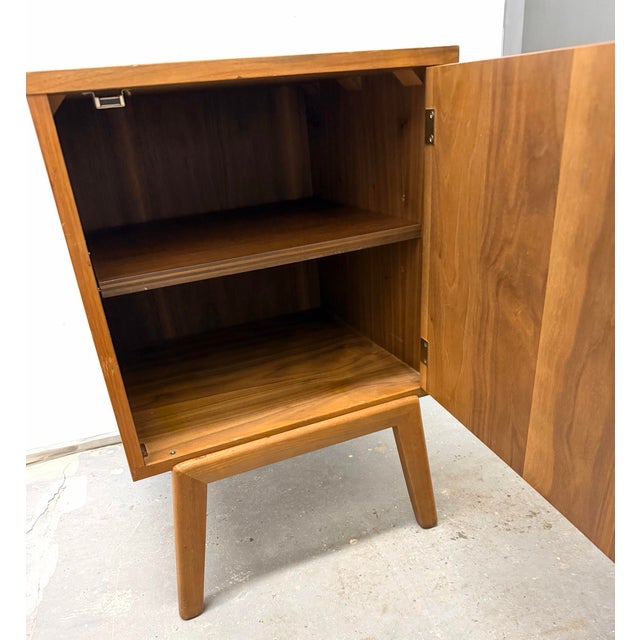Brown Mid 20th Century Teak Cabinet Great Bedside/Nightstand or End Table For Sale - Image 8 of 12