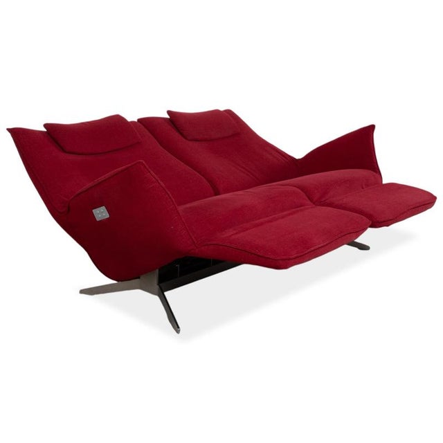 Fabric Three-Seater Red Electric Function Evita Sofa from Koinor For Sale - Image 5 of 15