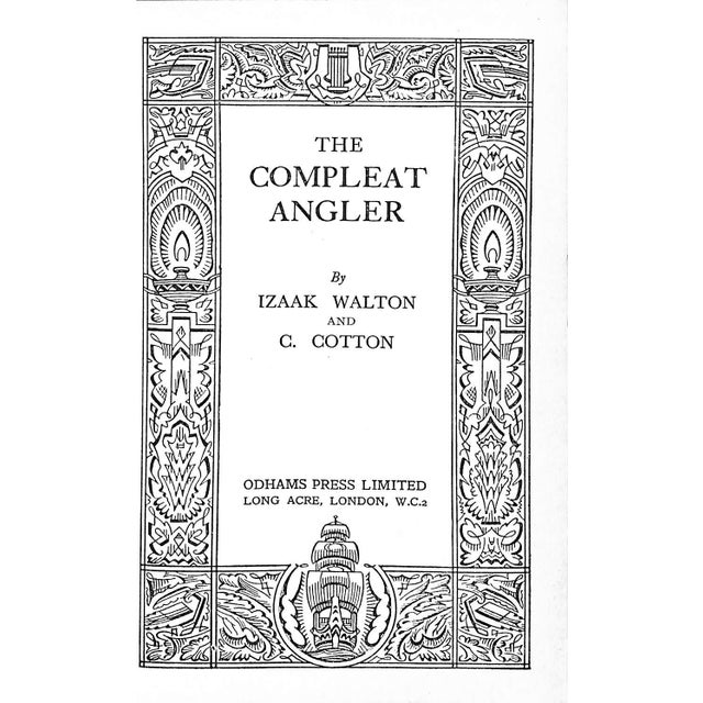 Traditional "The Compleat Angler" 1930 Walton, Isaak and Cotton, C. For Sale - Image 3 of 5