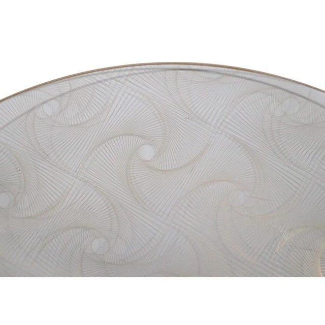 Metal Mid Century Glass Gold Swirl Decorated Charger Serving Plate C 1950/1970's For Sale - Image 7 of 7