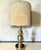 Gold Vintage Boulanger Brass Table Lamp with Original Shade, France, 1970s For Sale - Image 8 of 8