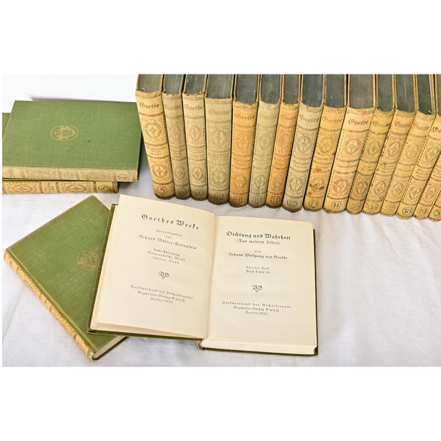Gold Set of 30 Books on Goethe Circa 1922 For Sale - Image 8 of 9