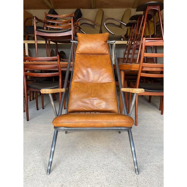 Accent Chair in Tan Leather For Sale - Image 14 of 18