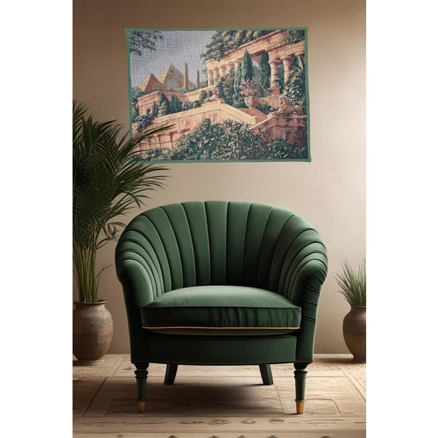 This beautiful tapestry is woven on a jacquard loom by skilled weavers, keeping alive the centuries old tradition of...