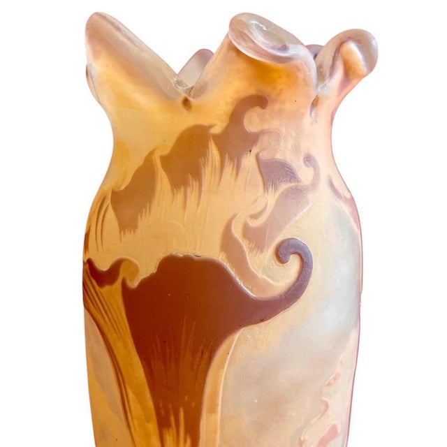 Baluster Vase with Wild Lilies by E. Galle For Sale - Image 3 of 13