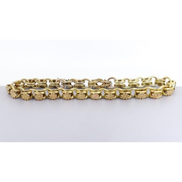 Late 20th Century Antique Victorian Fancy 17" Belcher or Rolo Chain Link Necklace For Sale - Image 5 of 15