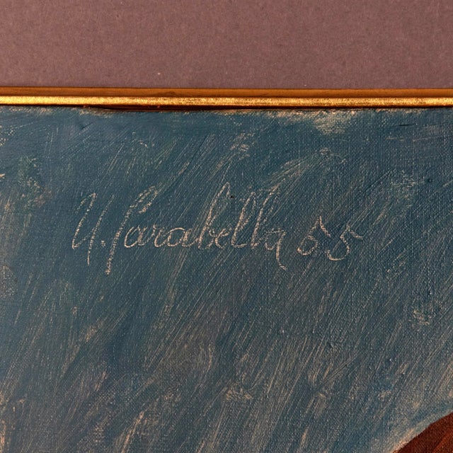 1950s Umberto Carabella, Footballer Carlo Galli, 1955, Oil on Canvas For Sale - Image 5 of 10