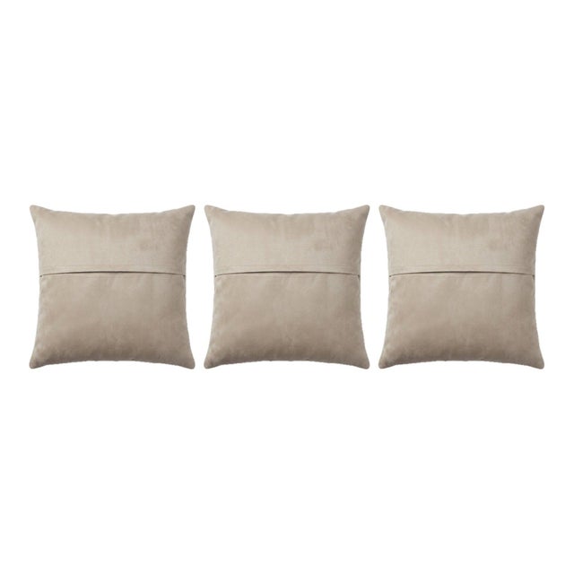 Brown Striped Kilim Pillow Cover 19'' X 20'' - Set of Three For Sale - Image 4 of 4