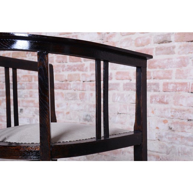 Art Deco Armchair in Oak, Czech, 1920s For Sale - Image 12 of 17
