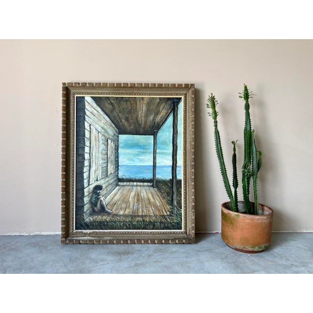 For your consideration we are presenting for sale this fantastic Vintage impressionist oil painting, depicts a beautiful...