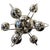 Italian mid-century space-age chandelier by reggiani from 1960-70s. the chandelier is made in chrome metal. bulb holders:...