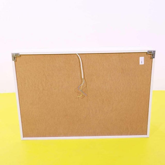 Glass Wall-Mounted Cabinet in White Particle Board with Mirror For Sale - Image 7 of 8