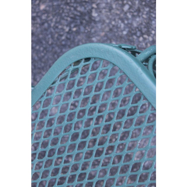 Wrought Iron Outdoor Garden Bench With Rose Motif For Sale - Image 11 of 18