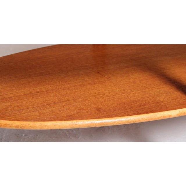 Brown Mid-Century Oval Teak 2-Tier Coffee Table with Smoked Glass Top and Brass Feet from G-Plan, 1970s For Sale - Image 8 of 11