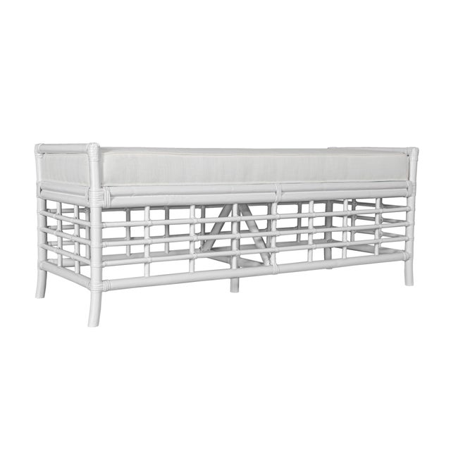 Not Yet Made - Made To Order Luna Bench - White For Sale - Image 5 of 7