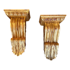 Pair of English Giltwood Wall Brackets