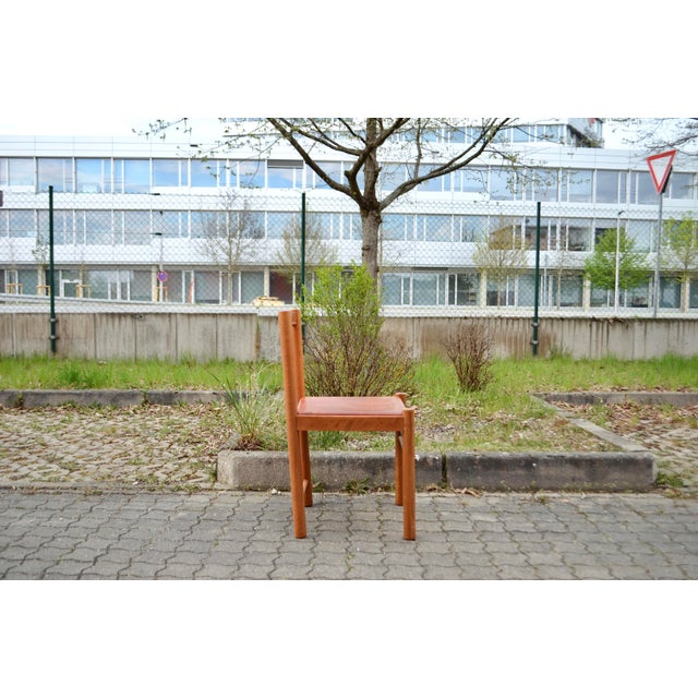 Mid- Century Cognac Dining Leather Chairs from Ibisco Sedie, 1970s, Set of 3 For Sale - Image 14 of 18