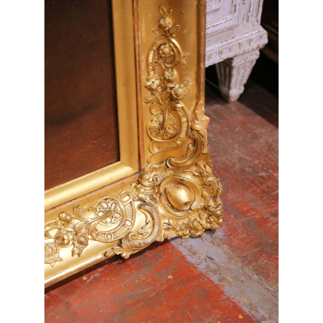 18th C. French Rococo Oil on Canvas Painting of Saint Cecilia in Giltwood Frame For Sale - Image 9 of 10