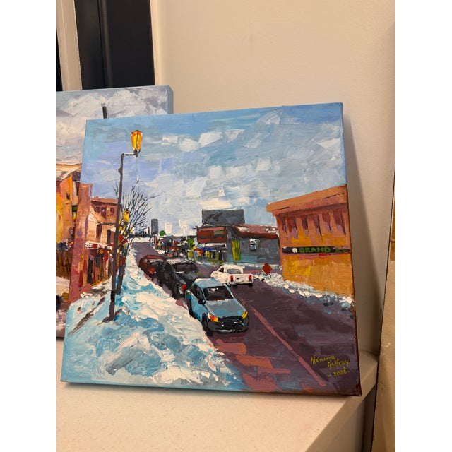 Lundy's Lane, Acrylic on Canvas, Godfrey Afebuame (2026) For Sale - Image 4 of 6