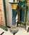 Victorian Style Display Pedestal With Emerald Finish & Gilded Ornamentation For Sale - Image 4 of 4