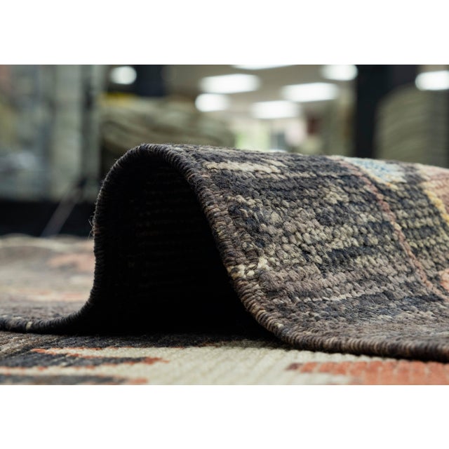 Chocolate Turkish Oushak Old Wool Rug 12'3" x 18' #18072 For Sale - Image 8 of 8