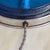 Metal French Art Deco Chrome + Cobalt Glass Table Lamp, 1950s For Sale - Image 7 of 8