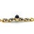 Late 19th Century Late 19th Century Victorian 14k Gold Curb Link Bracelet With No-Heat Sugarloaf Sapphire and Old Mine Cut Diamonds For Sale - Image 5 of 10