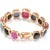 Bochic “Capri” Ruby & Multi Fancy Sapphire & Ruby Bracelet Set In 18K Gold & Silver For Sale - Image 9 of 12