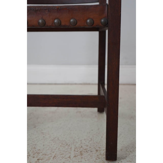 L&jg Stickley Mission Oak Spindle Back Armchair For Sale - Image 13 of 18